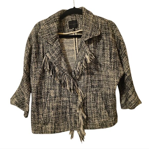 HOTEL PARTICULIER Black/White Tweed Jacket - Size‎ XS